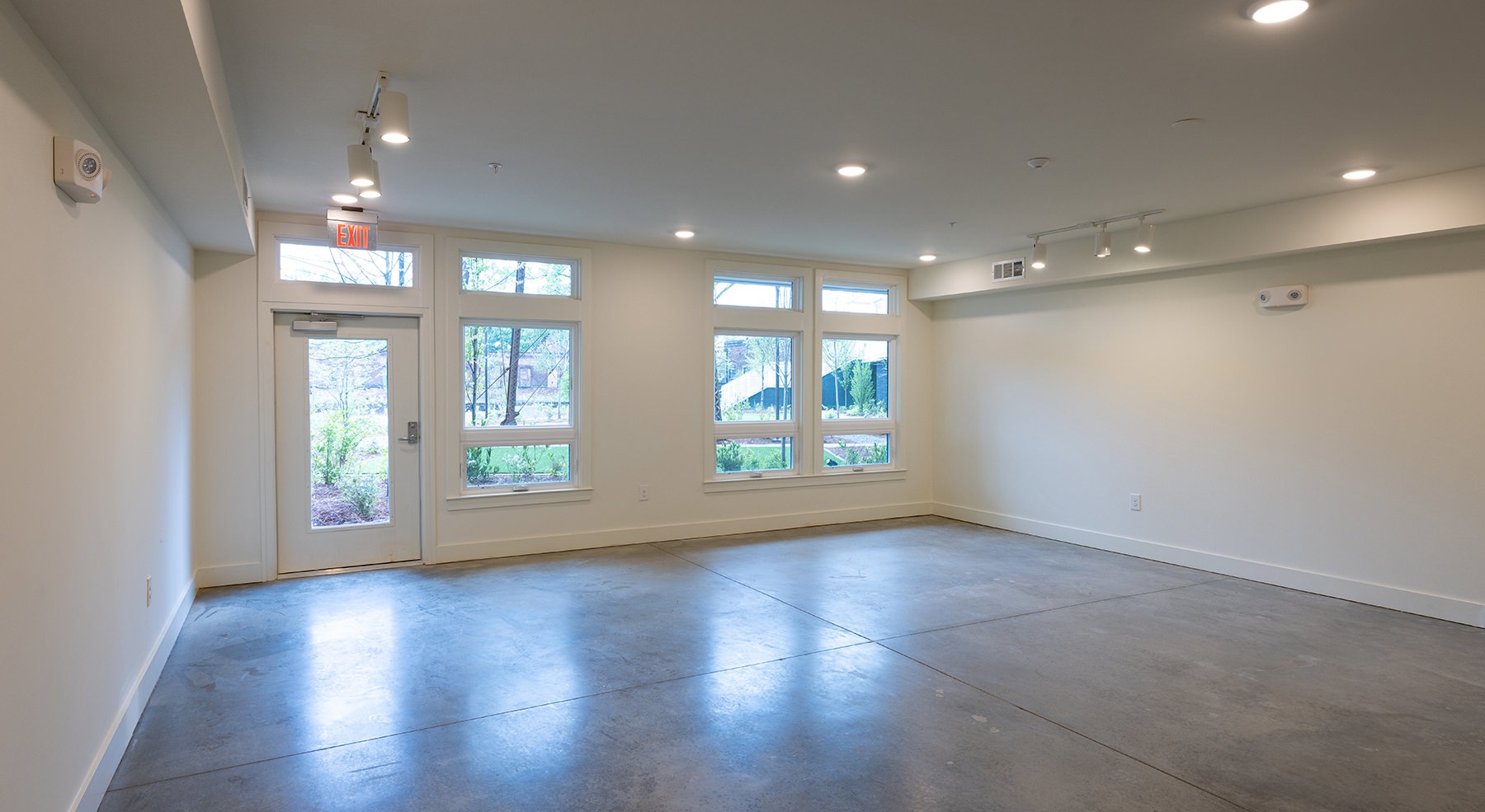 large white room with windows