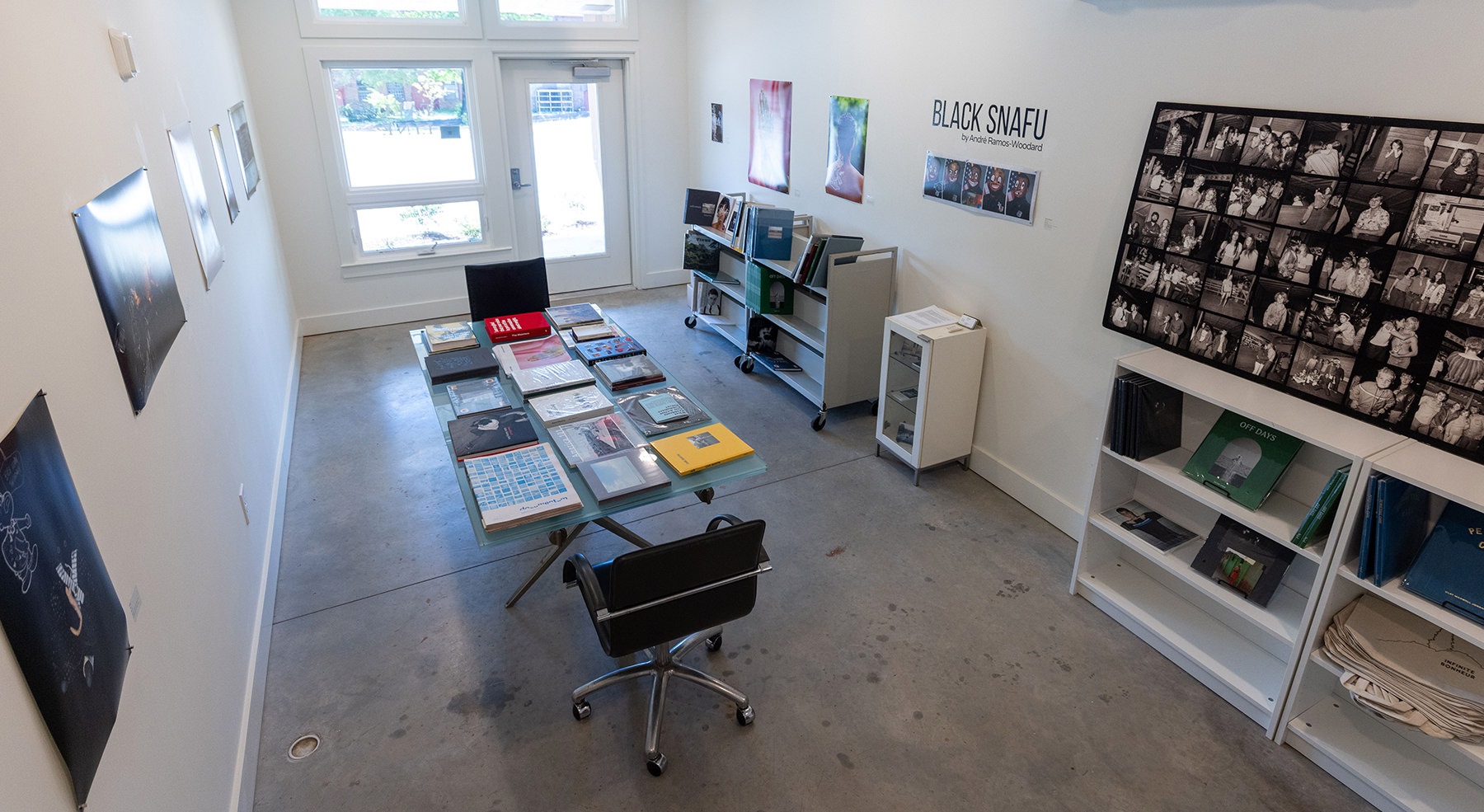 room with art supplies